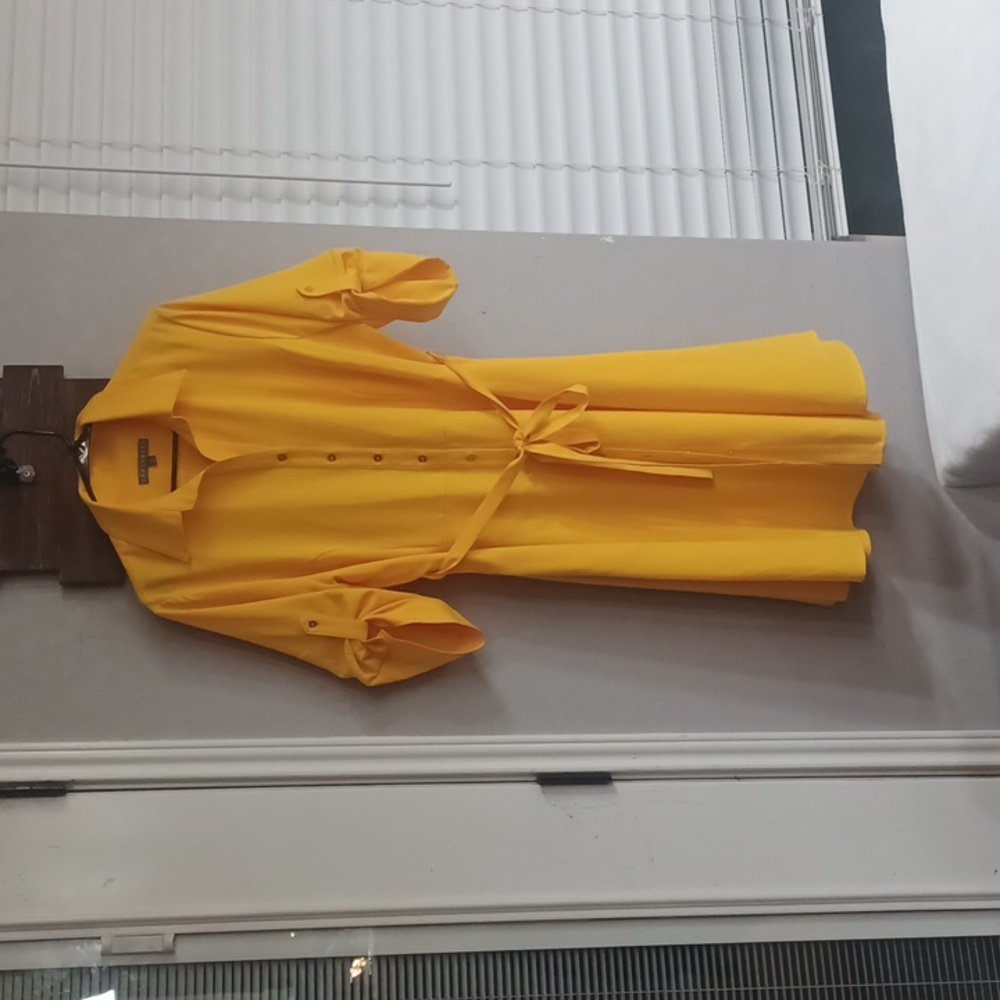 Womans Bright Yellow Dress